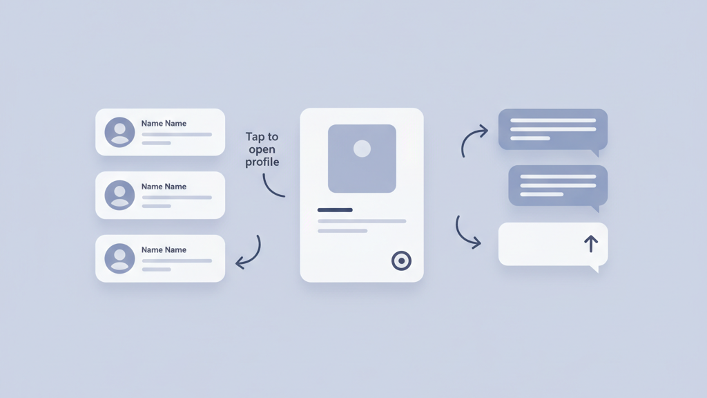 dating app MVP core interactions and safety measures