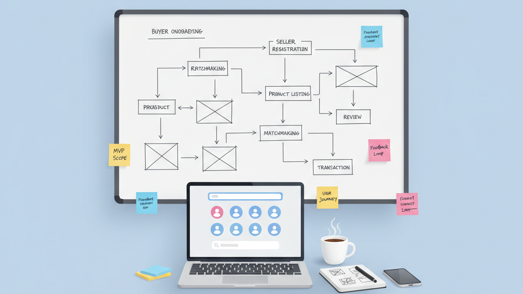 marketplace platform MVP user flows for founders