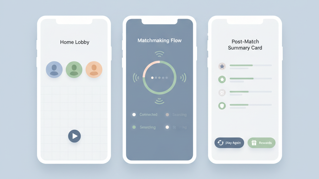multiplayer mobile game app MVP matchmaking and retention