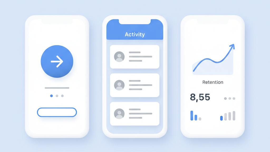 social networking app MVP focused on user retention